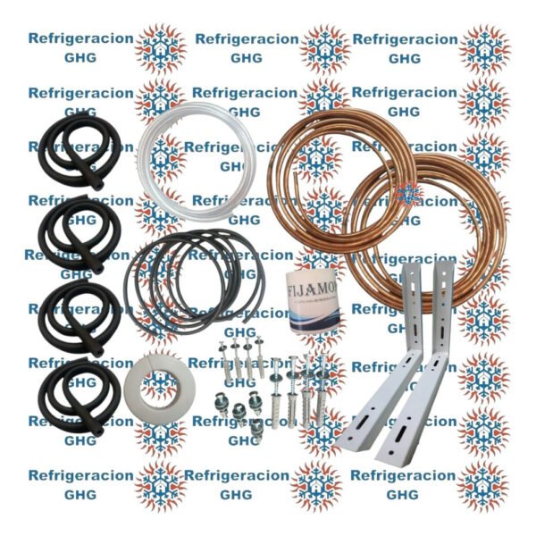-KIT DE INSTALACION COBRE 3000FG (1/4" Y 1/2") 3MTS CON MENSULA - Image 3