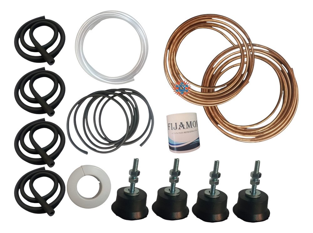 Kit De Instalacion Cobre 2250fg 2mts Con Tacos De Goma Ghg