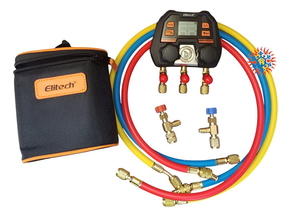 Manifold Digital Ms-100 Elitech + Mangueras +acoples Ghg