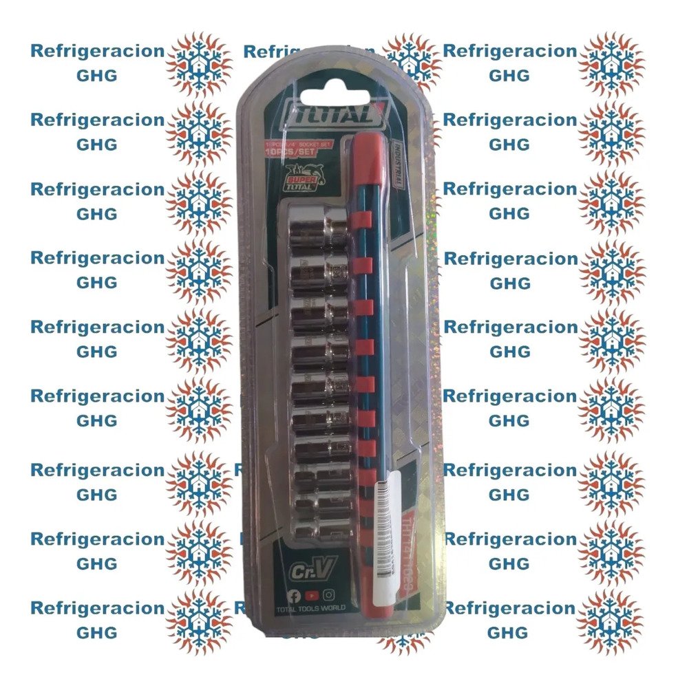 Set 10 Bocallaves 1/4  Industrial Tht1411023 Zbli01410  Ghg Gris