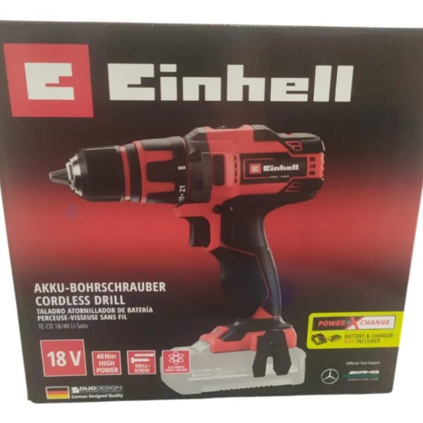 Taladro A Bateria 13mmd 18v Li-ion Te-cd 18-40 Li Einhel Ghg Rojo 50 - Image 1