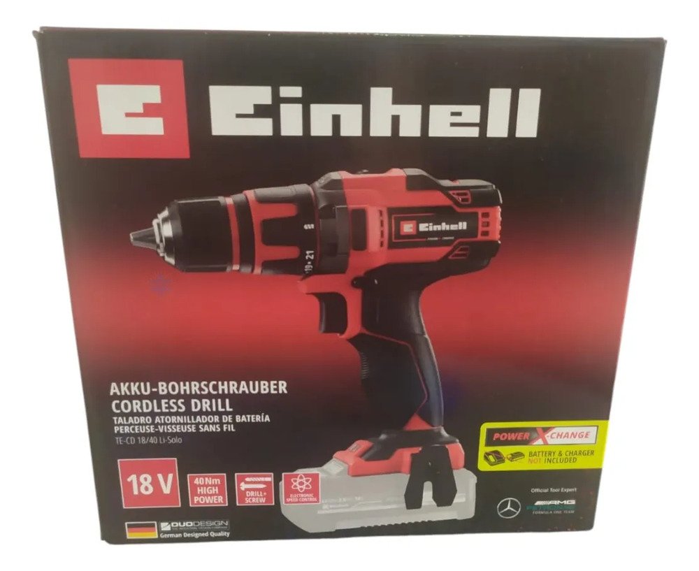 Taladro A Bateria 13mmd 18v Li-ion Te-cd 18-40 Li Einhel Ghg Rojo 50