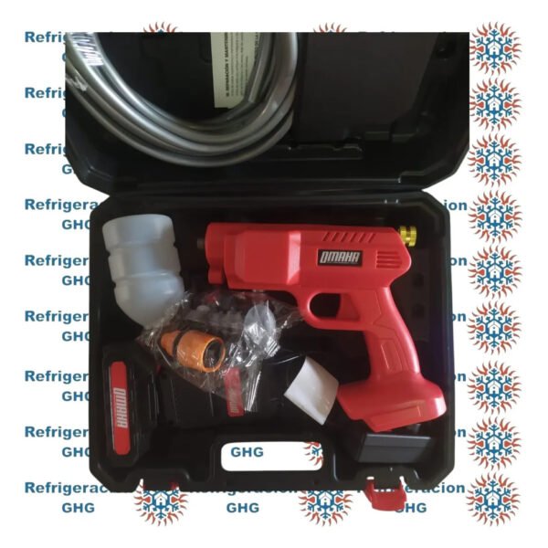 Hidrolavadora Inalámbrica Omaha 25bar 280w 20v + Maletín Ghg Rojo 50 - Image 5