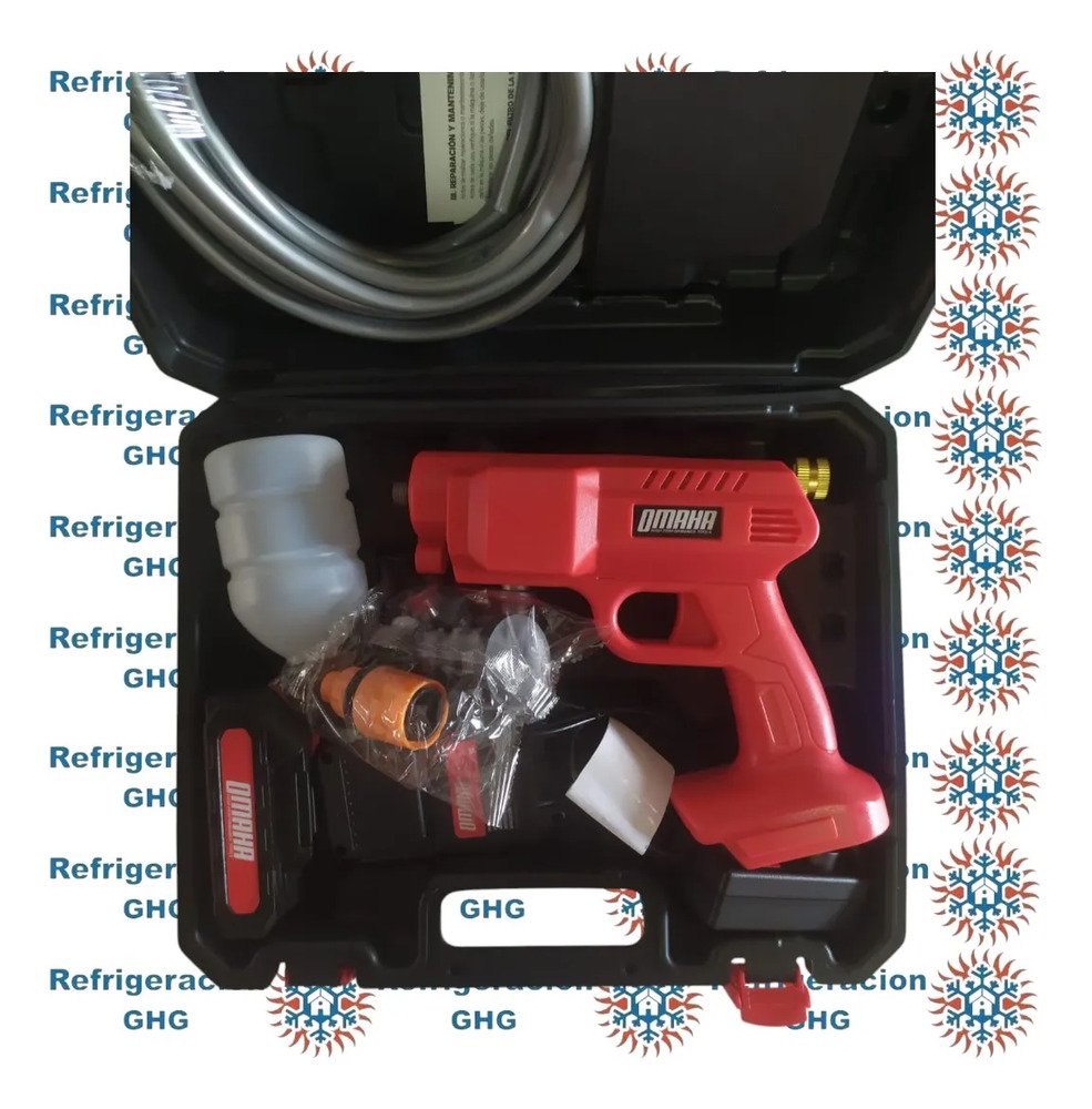 Hidrolavadora Inalámbrica Omaha 25bar 280w 20v + Maletín Ghg Rojo 50