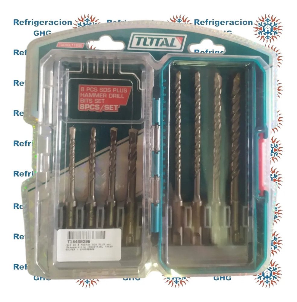 Set De 8 Mechas Sds Plus Para Rotomartillo Industrial Ghg