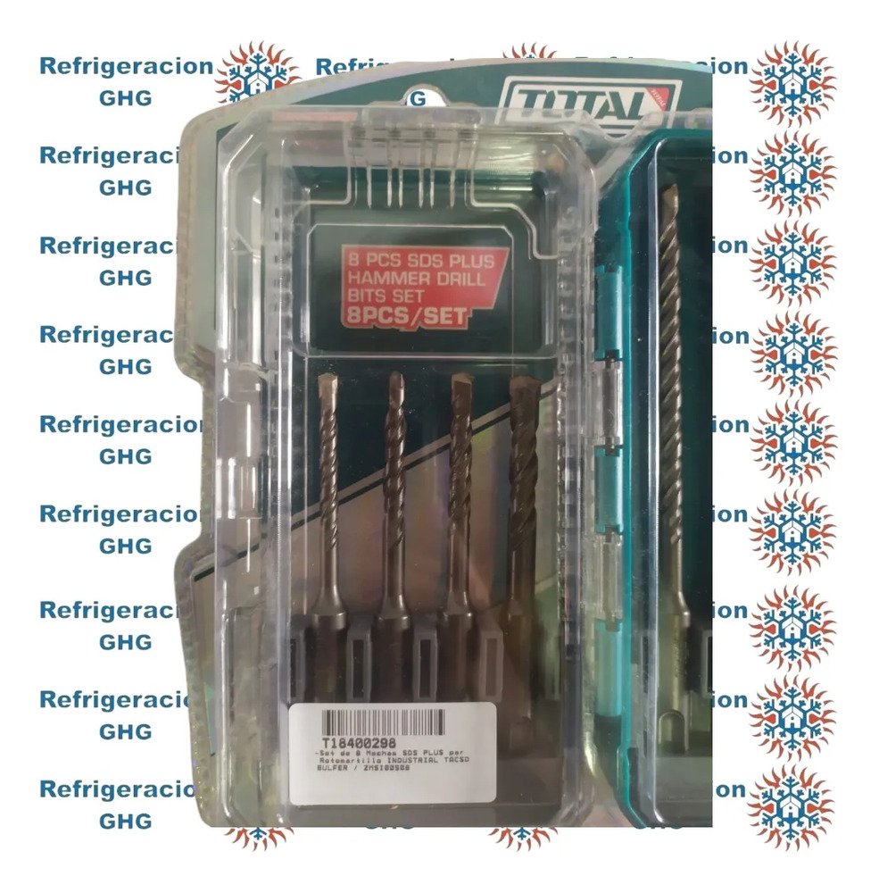 Set De 8 Mechas Sds Plus Para Rotomartillo Industrial Ghg