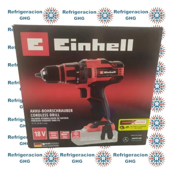 Taladro A Bateria 13mmd 18v Li-ion Te-cd 18-40 Li Einhel Ghg Rojo 50 - Image 2