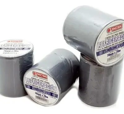 Cinta Pvc Sin Adhesivo Tacsa 70mmx20m Refrigeración Gris Ghg - Image 5