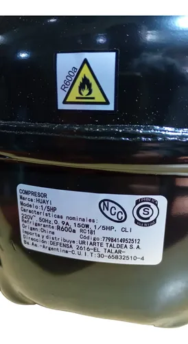 Motor Compresor Heladera 1/5 Hp R600 Huayi