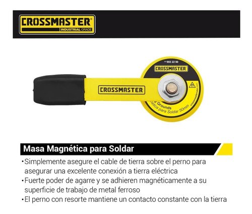 Masa Magnética Soldar 50 Mm 200amp Crossmaster 9932290