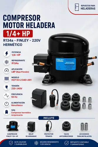 -COMPRESOR FINLEY 1/4+hp R134a
