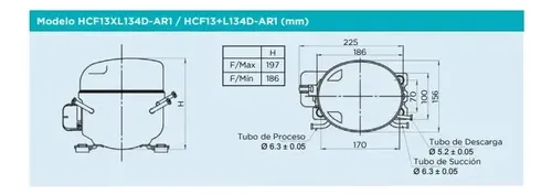 COMPRESOR FINLEY 1/3hp R134a