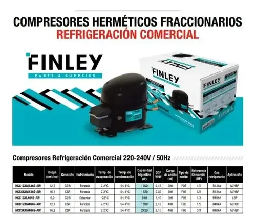 COMPRESOR FINLEY 1/3hp R134a