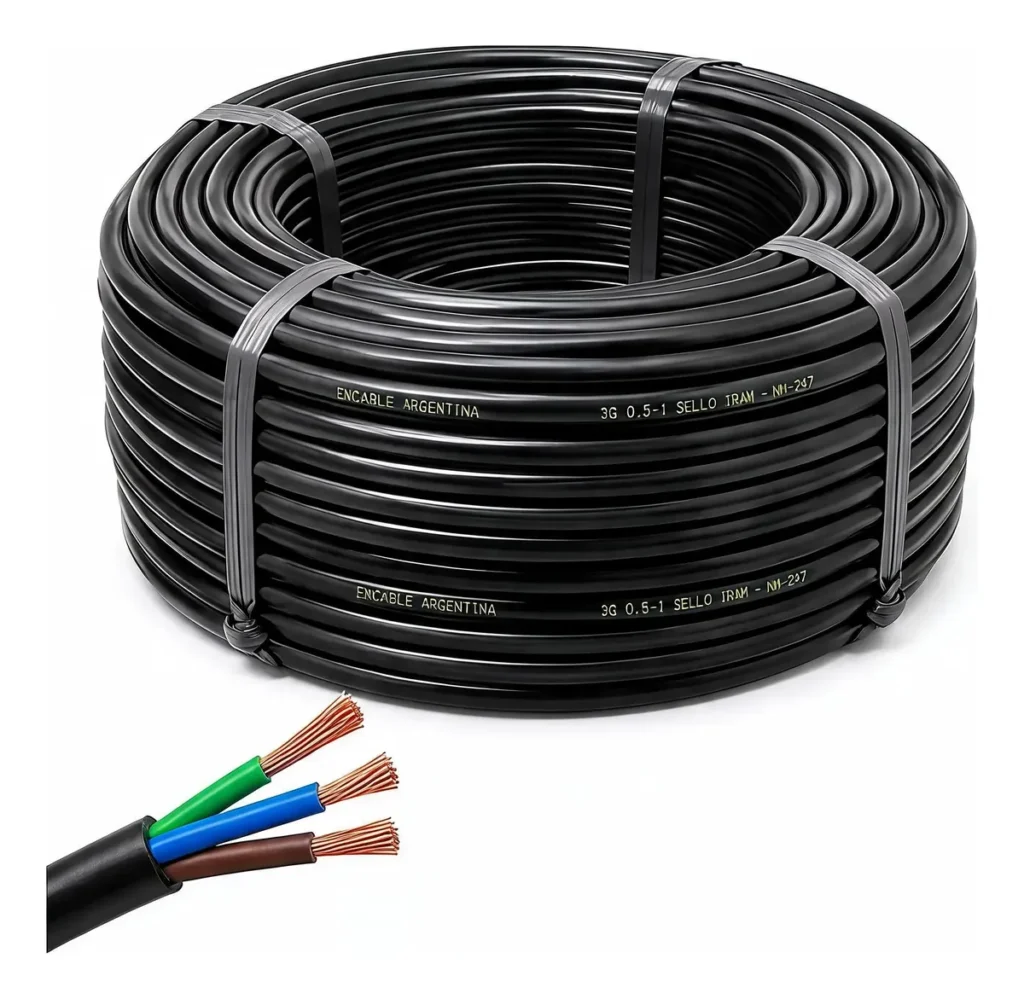 -CABLE CONEXIONADO ORIGINAL 3X1.5mm TERMINAL OJAL 5M LARGO