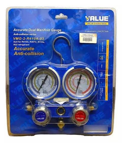 -MANIFOLD VALUE BLISTER R410A-03 CON MANGUERAS MULTIGAS