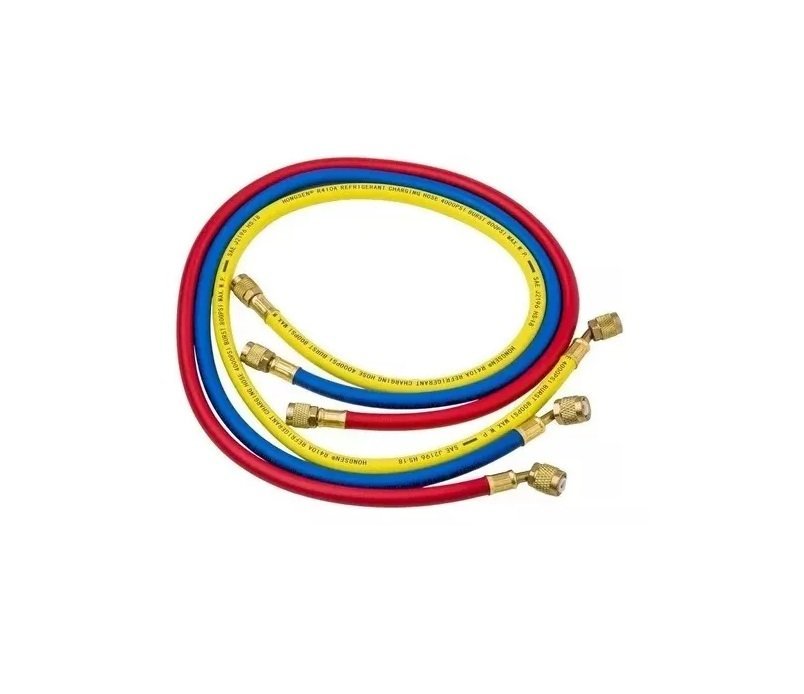 -JUEGO MANGUERA X 3  DE 150CM - 4000PSI R410 VALUE VRP-U-R/Y/B