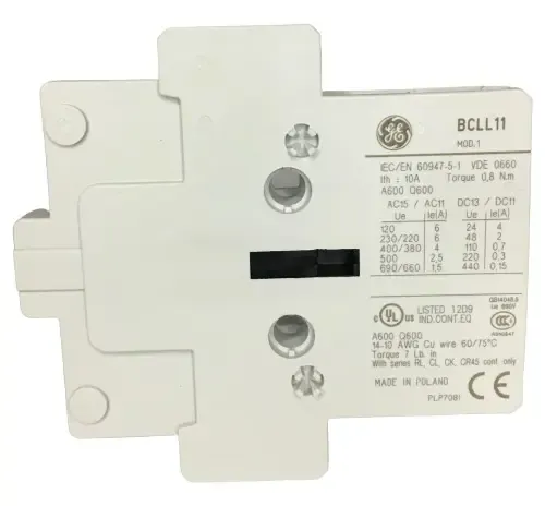 CONTACTO AUXILIAR BCLL11 GENERAL ELECTRIC