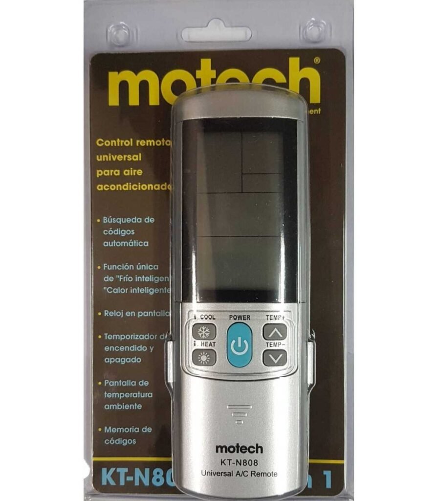 CONTROL REMOTO UNIVERSAL KT-N808 MOTECH GRIS