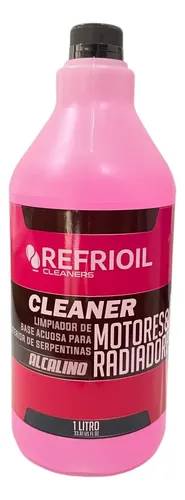 LIMPIA SERPENTINA  CLEANER 1LT REFRIOIL (MOT Y RAD) (ROSA)